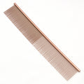 Peine Metálico C7812 – Mango de Cobre bronce 23cm y Dientes de Aguja Ligeros para Perros y Gatos - Multi Grooming Pet´s