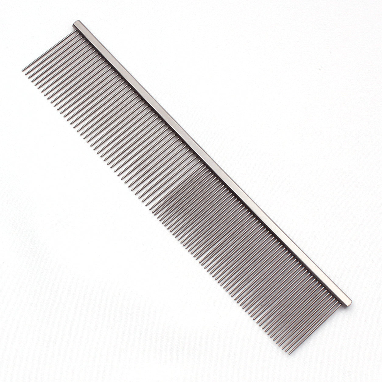 Peine Metálico C7812 – Mango de Cobre café 19cm y Dientes de Aguja Ligeros para Perros y Gatos