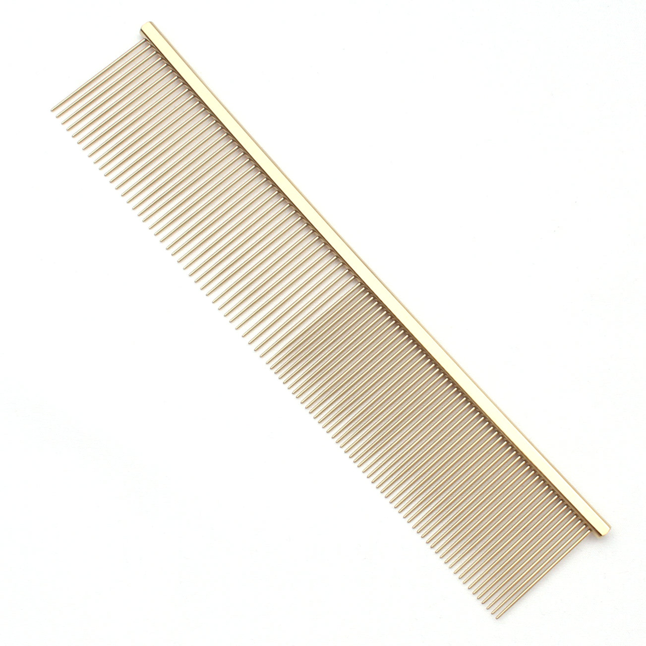 Peine Metálico C7812 – Mango de Cobre dorado 19cm y Dientes de Aguja Ligeros para Perros y Gatos