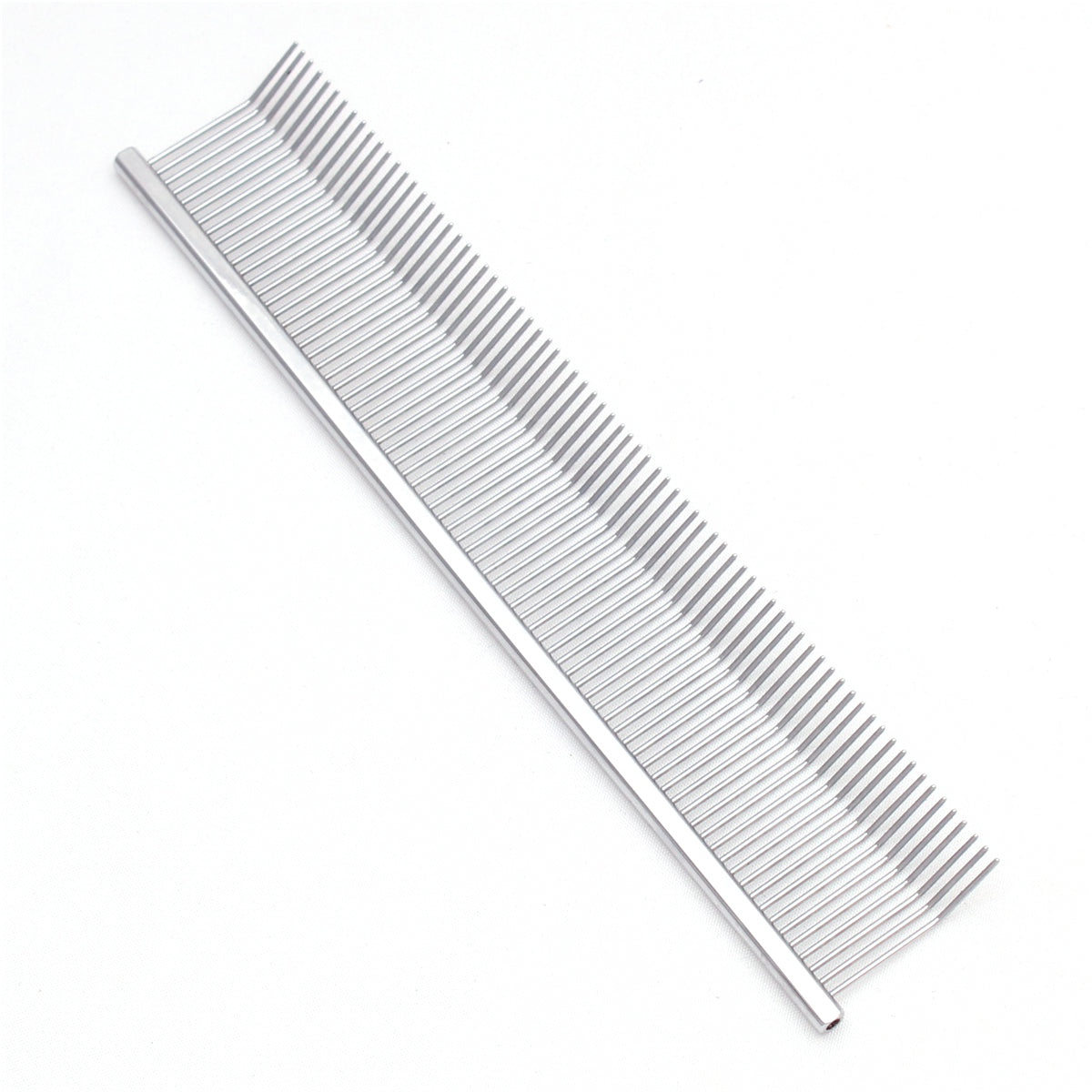 Peine Metálico C7817 – Mango plateado 19cm y Dientes Plegables Curvos tipo “L” para Aseo de Perros y Gatos