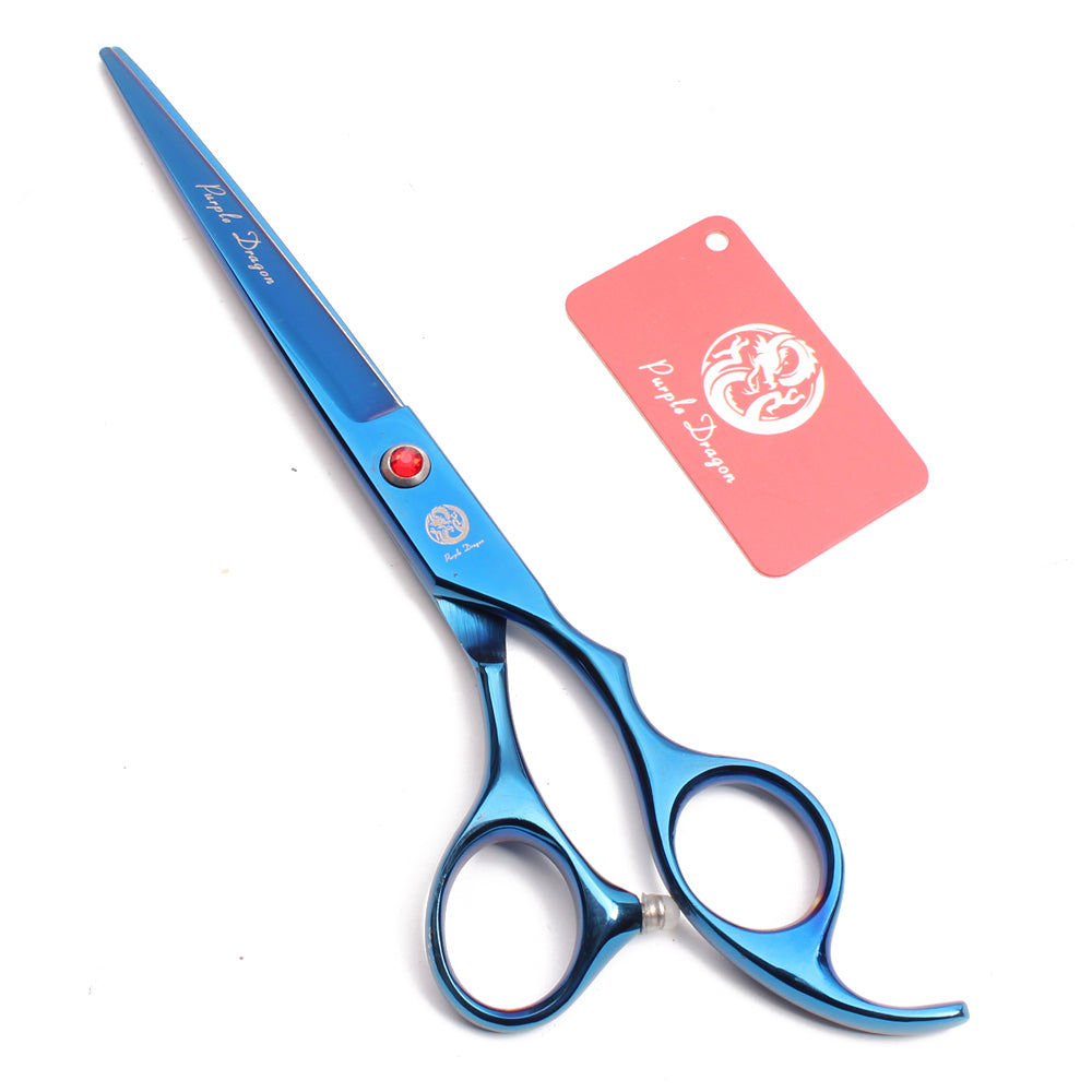 Tijera recta 7 pulgadas azul