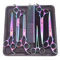 Set tijeras 7” arcoiris - Multi Grooming Pet´s